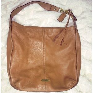 Authentic Coach tan leather purse